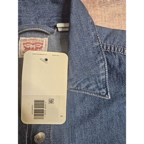 Levi's Short Sleeve Heritage Jumpsuit Size Small Dark Blue Denim - Picture 7 of 10